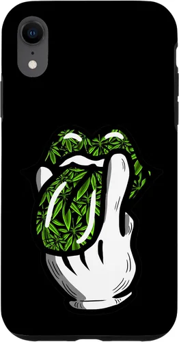 Vista 25 de Lick Smoke Weed Leaf Pattern Marihuana 420 Cannabis Pot Gift Case para iPhone 17