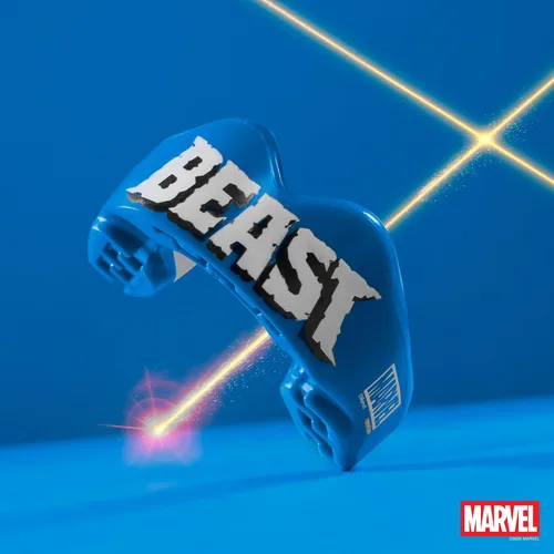 Vista 7 de Marvel Protector bucal deportivo, protector bucal de doble capa para adultos y jóvenes con estuche (bestia, junior (hasta 11 años)) Youth <11