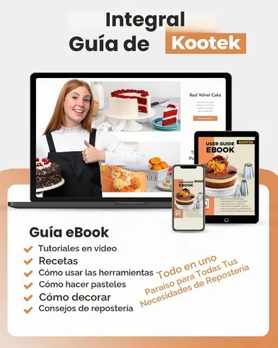 Vista 7 de Kootek Kit de decoración de pasteles de aluminio 180, herramientas