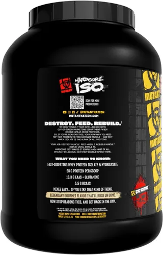 Vista 9 de Polvo de proteína aislada de suero Mutant Isosurge, 1, 1