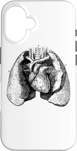 Vista 32 de Human Heart Lungs Anatomy Vintage Medical Anatomical Heart Case for iPhone 17