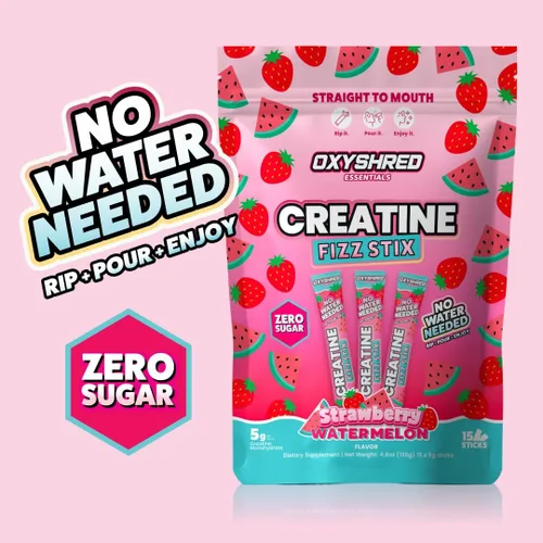 Vista 4 de EHP Labs OxyShred Creatine Fizz Sticks, Strawberry Watermelon, 15 Pack