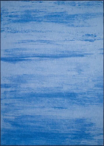 Vista 2 de Woven Trends Alfombra de área contemporánea y moderna, 046 Vintage Solid Cloud, extremadamente duradera y resistente a las manchas, elegante con Azul
