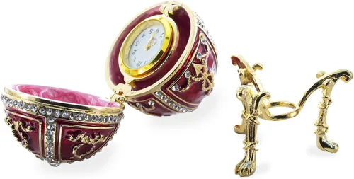 Vista 4 de BestPysanky 1895 Rosebud Royal Imperial Huevo de Pascua con reloj sorpresa