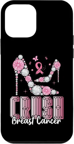 Vista 16 de iPhone 16 Crush Breast Cancer High Heels Bling Cancer Awareness Case