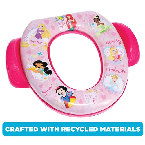 Vista 2 de Disney Princess "Loving Life" - Asiento suave para orinal y asiento de entrenamiento para ir al baño, cojín suave, entrenamiento para ir al baño