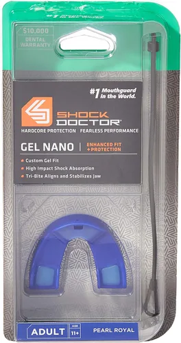 Vista 4 de Shock Doctor Gel Nano Convertible Protector Bucal (Pearl carbono, adulto)