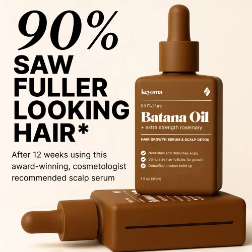 Vista 3 de Keyoma Aceite de batana para el crecimiento del cabello con romero: nutre y desintoxica el cuero cabelludo para un cabello más grueso, más fuerte