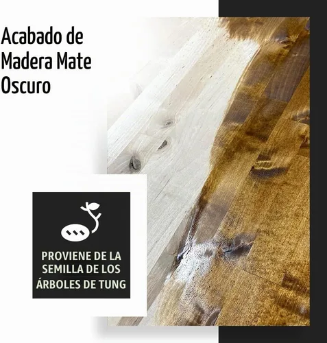 Vista 4 de Real Milk Paint, Aceite Dark Tung para acabado de madera, tablas de cortar, muebles de exterior, bloques de carnicero, pisos de madera, grado