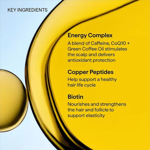 Vista 7 de Briogeo Destinado a la densidad de cafeína + suero de densidad de péptidos de biotina Aumenta el grosor y el volumen del cabello para cabello fino