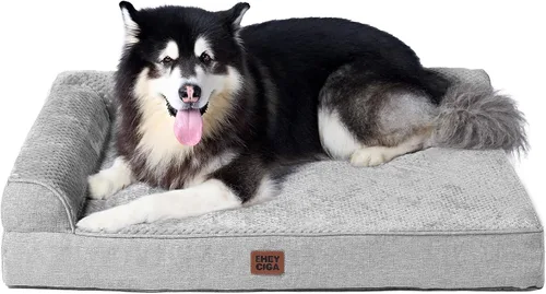 Vista 81 de EHEYCIGA - Cama ortopédica para perros de tamaño mediano, cama de espuma viscoelástica para perros, color beige Small Dog Sofa with Washable