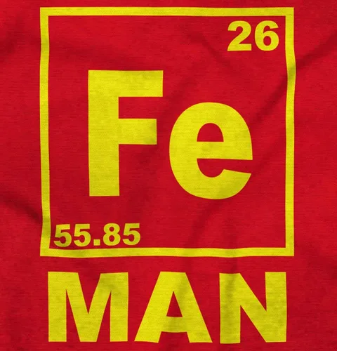 Vista 2 de Fe Iron Science Elements Superhero - Camiseta gráfica para hombre