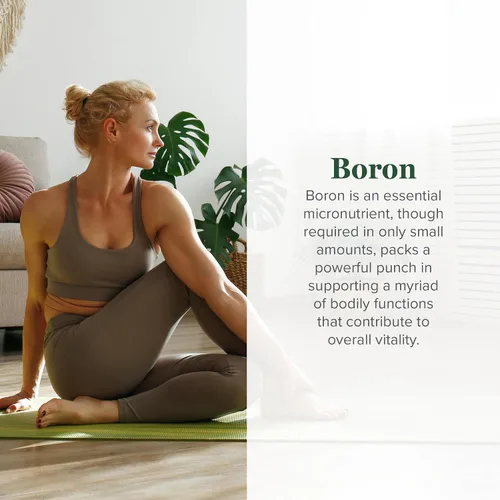 Vista 2 de Suplemento de boro curativo global para hombres y mujeres - 5 mg (2 onzas)