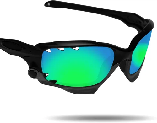 Vista 3 de Fiskr Lentes de repuesto polarizados antiagua salada para Oakley Jawbone con ventilación de chaqueta de carreras con 2 pares empaquetados