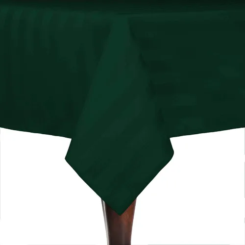 Vista 13 de Ultimate Textile Mantel cuadrado de rayas satinadas de 84 x 84 pulgadas, color verde militar