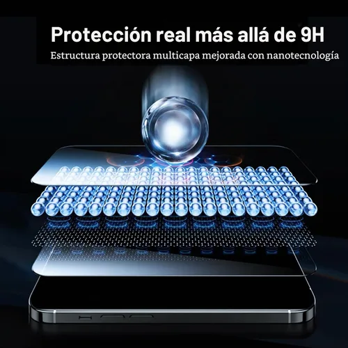 Vista 7 de UltraGlass TOP - Vidrio 9H+ para protector de pantalla iPhone 14, a prueba de roturas con grado militar y duradero, vidrio templado con protección
