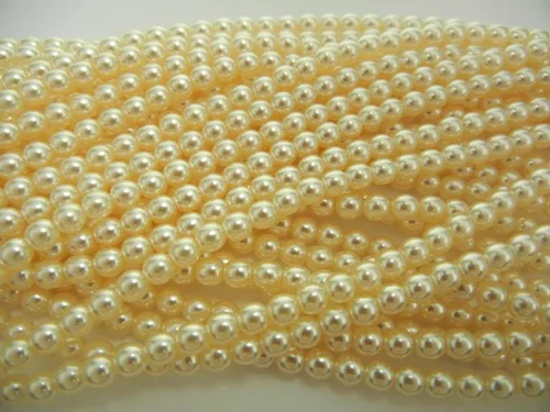 Vista 9 de Perlas de imitación de cristal redondas checas, 600 piezas (4 x 150 piezas) de perla crema de 0.079 in