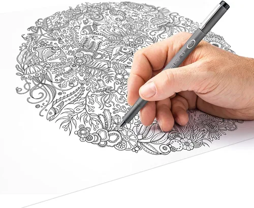 Vista 4 de Staedtler 308 02-9 - Delineador de pigmento (10 unidades), color negro, Negro