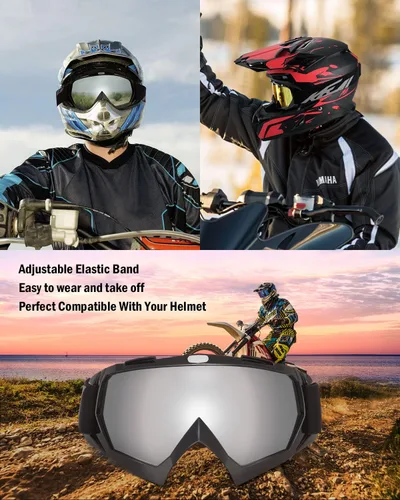 Vista 3 de KEMIMOTO Gafas de motocross y ATV/UTV con protección anti UV