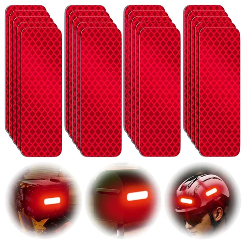 Vista 10 de PHIXBEAR 20 piezas calcomanías reflectantes súper reflectantes hechas de 3M 823i, cinta reflectante de seguridad para automóvil, bicicleta, buzón