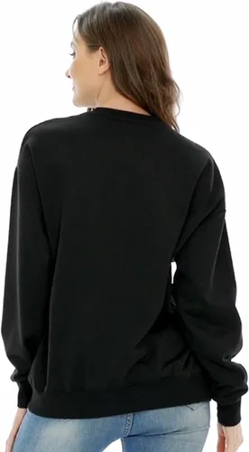 Vista 7 de CAMNOW Sudadera de gran tamaño con cuello redondo para mujer, ajuste holgado, sin capucha