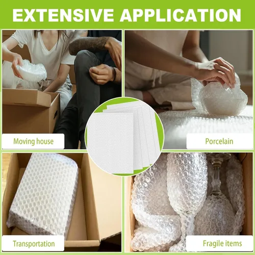 Vista 7 de Bolsas de burbujas High-PQ, Bolsas de burbujas transparentes no autoadhesivas con acolchado de doble pared, ideales para embalaje, envío