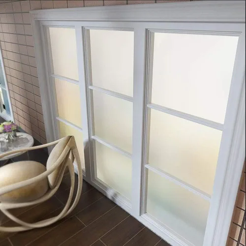 Vista 2 de Película de privacidad esmerilada para ventana, autoestática, 35.5 x 72 pulgadas