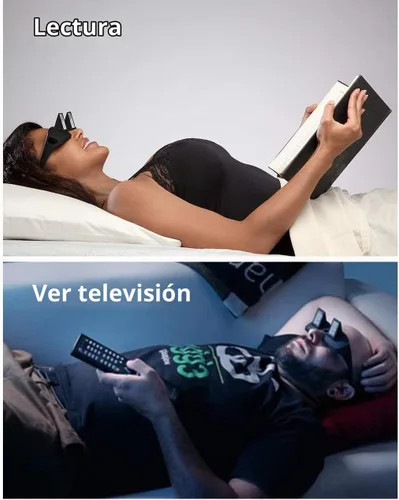 Vista 3 de Flammi Lazy Glasses - Gafas de Prisma Horizontales para Leer/Ver la Televisión Acostado