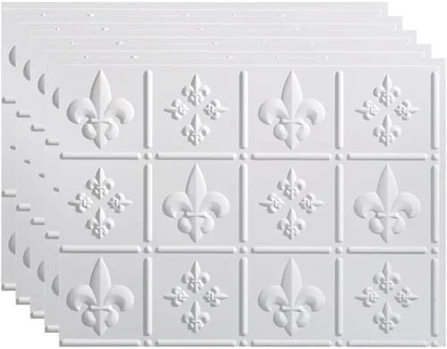 Vista 28 de FASÄDE Fleur-de-lis - Panel decorativo de vinilo decorativo para salpicaduras de 18 x 24 pulgadas en cobre piedra lunar (paquete de 5)