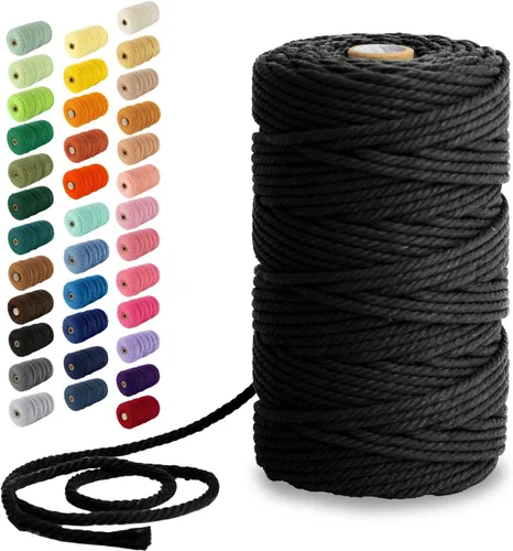 Vista 22 de Nook Theory Hilo de macramé de 3mm 109 yardas - Cuerda de macramé suave de 4mm, 5mm perfecta para nudos - Suministros de macramé para colgadores