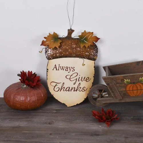 Vista 5 de Decoración de bellota de otoño colgante de madera cosecha rústica de otoño Decoración de bellota colgante B