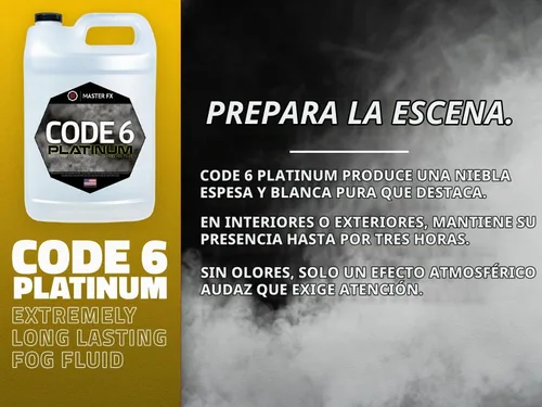 Vista 6 de Master FX Code 6 Platinum - Líquido de niebla a base de agua de 3 horas, 1 galón