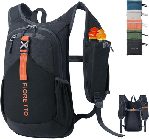 Vista 26 de FIORETTO Mochila de 15L para senderismo para mujeres y hombres, mochila mini plegable, mochila ligera pequeña para acampar, viajar, actividades al