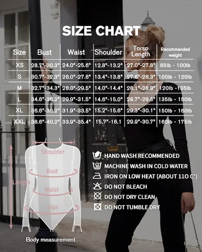 Vista 5 de MANGOPOP - Body de manga larga y manga corta, con cuello en V profundo para mujer