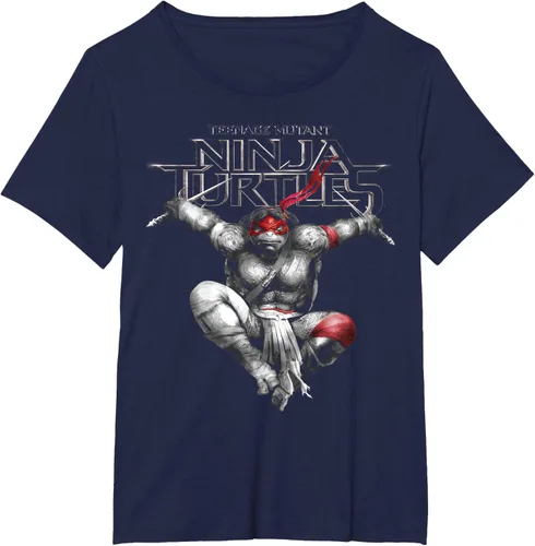 Vista 10 de Teenage Mutant Ninja Turtles Raphael Action Jump Camiseta Negro