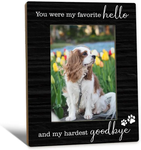 Vista 17 de Marco de fotos de madera para papá de 5 x 7 pulgadas, regalos conmemorativos por pérdida de papá, con texto en inglés "I Have An Angel In Heaven I