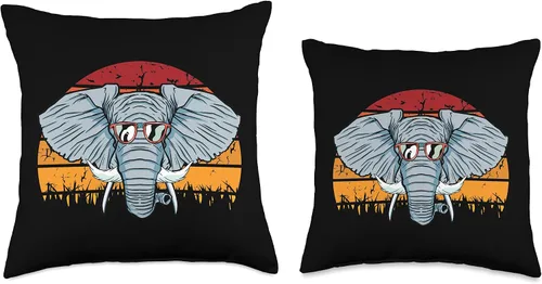 Vista 3 de Fathers-Day 2021 Cloths Dad Daddy Papa Men Gifts Elefante - Almohada retro para el día del padre, para amantes de los animales salvajes, zoológico