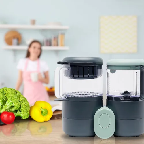 Vista 8 de Vaporizador y licuadora de alimentos para bebés, procesador de alimentos multifunción 4 en 1 y vaporizador con licuadora, descongelación