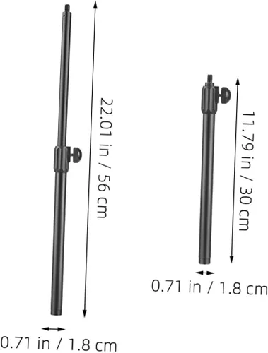Vista 5 de Telescoping Mic Stand Extension Boom Pole with Screw Head Adapter Metal Microphone Arm Compatible with Various Mic Brands Easy to Install for Studio