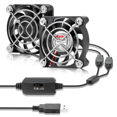 Vista 8 de 2Packs Wathai DC 4010 5V Small Blower Cooling Fan 2 Pin DC 40mm x 10mm