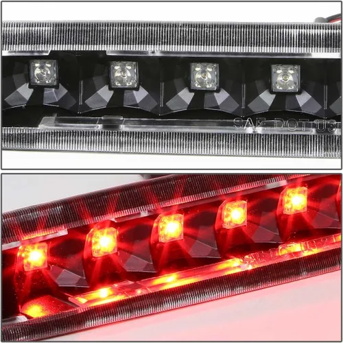 Vista 3 de DNA Motoring 3BL-FM05-LED-BK Luz de freno de montaje alto LED con carcasa negra para tercera luz de freno [Compatible con Ford Mustang 05-09]