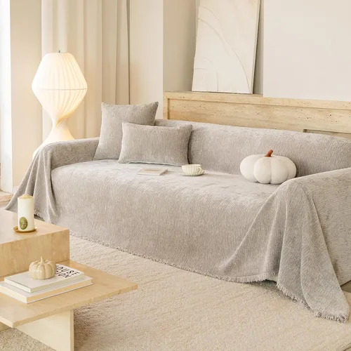Vista 19 de DREAMINGO Fundas de sofá biplaza para sofá de 2 plazas, manta jacquard moderna y minimalista protectora de muebles para mascotas, lavable, funda