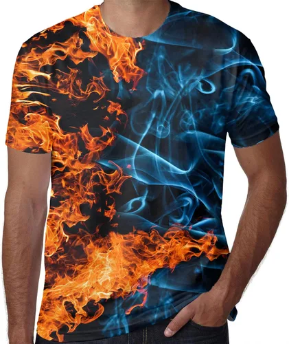 Vista 3 de Camisetas unisex de manga corta con estampado 3D para hombres y mujeres