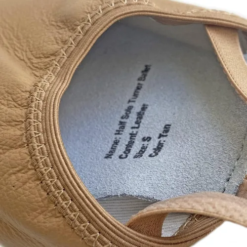 Vista 3 de DANCEYOU Pirouette Lyrical Leather Half Sole Ballet Jazz Contemporáneo Práctica Turning Dance Zapatos Niñas Mujeres Niño Hombres