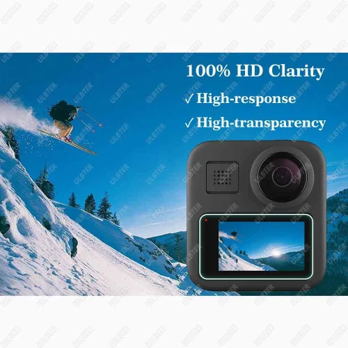 Vista 4 de ULBTER Protector de pantalla para cámara GoPro MAX/Max 2025 360 [no para Max 2] + cubierta de tapa de lente [2 + 3 paquetes], protector de vidrio