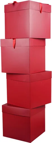 Vista 13 de Elephant-package Paquete de 12 cajas de regalo pequeñas con tapas, cajas de regalo rojas con cinta para Navidad, día de San Valentín, embalaje