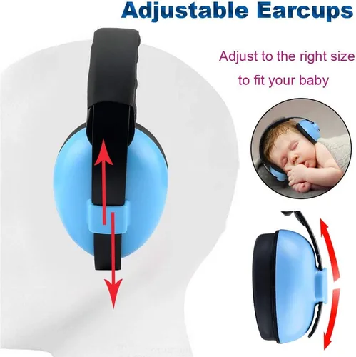 Vista 2 de Solar-Power Auriculares con cancelación de ruido para bebés, orejeras de protección para los oídos para niños de 0 a 3 años Azul