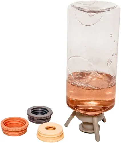 Vista 6 de Flip-It! Versátil kit de vaciado de botellas, edición pastel, 6 kits completos, transferencia eficiente de líquidos y perfecto para regalar, 1 tapa