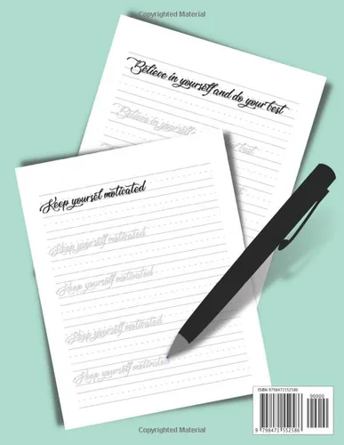 Vista 2 de the ultimate guide to learn calligraphy modern calligraphy practise workbook, handlettering practise book for learning modern calligraphy ... for