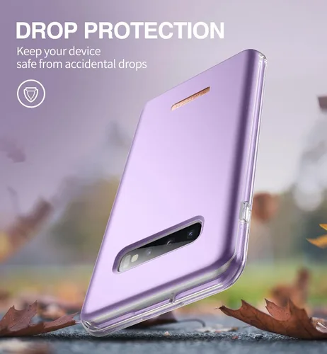 Vista 6 de SURITCH Funda mejorada para Samsung Galaxy S10 Plus, protector de pantalla antiarañazos integrado, protección de doble capa, protección completa